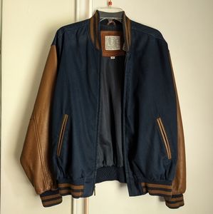 Vintage Coach Leather Varsity Bomber Jacket